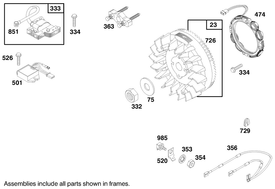 Engine Briggs & Stratton Model 303447-0480-01