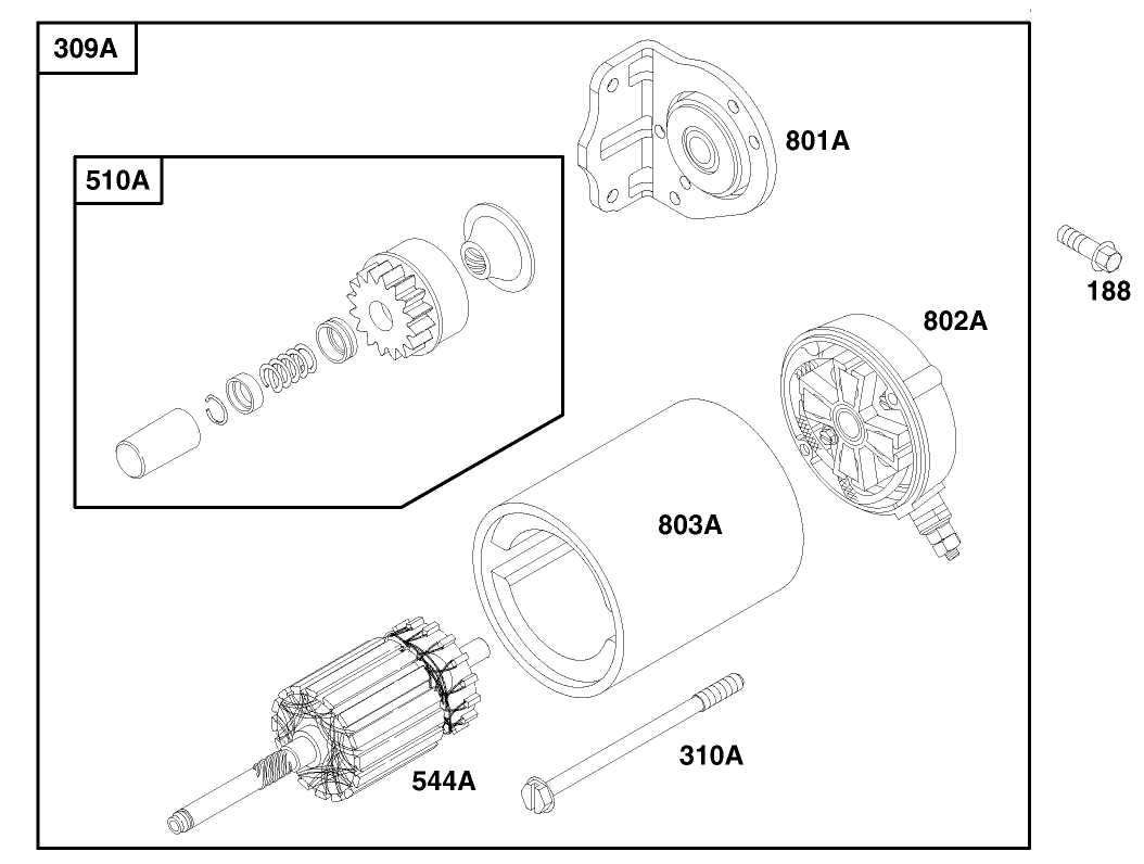 Engine Briggs & Stratton Model 303447-0480-01