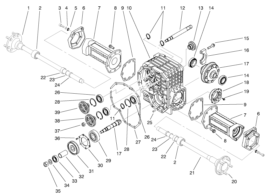 Front Axle Gear Housing Assembly