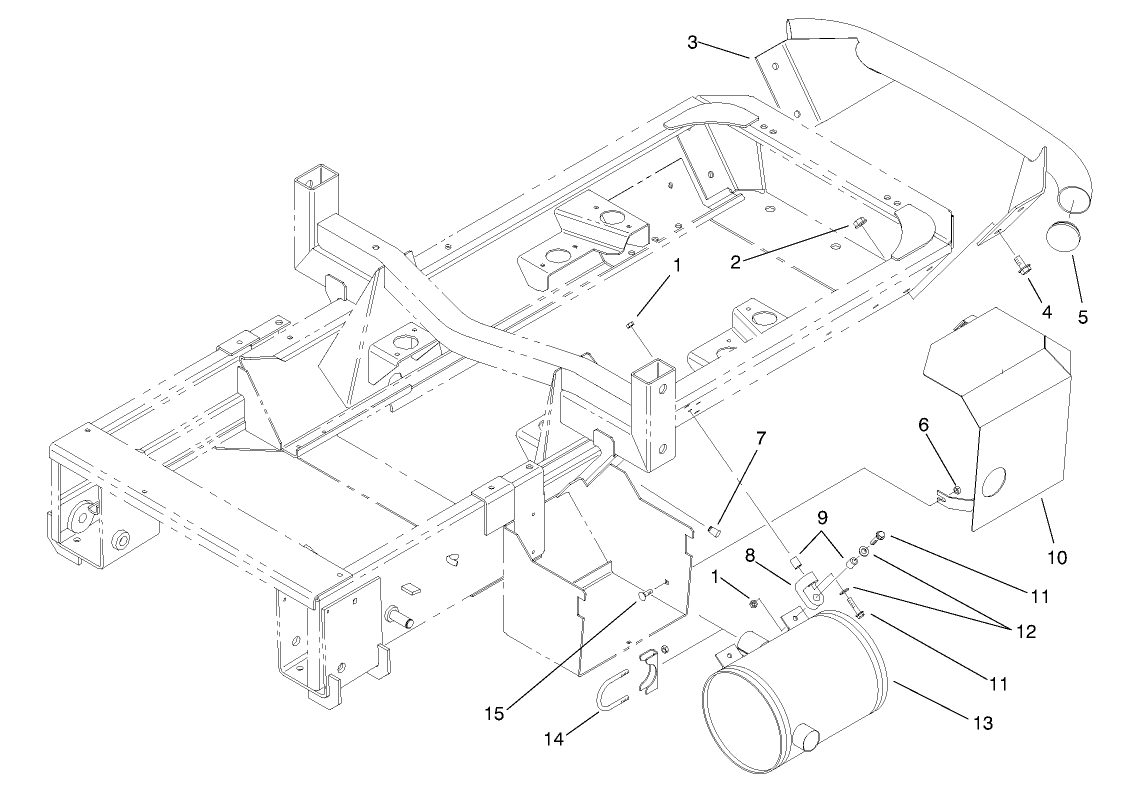 Muffler and Rear Bumper Assembly