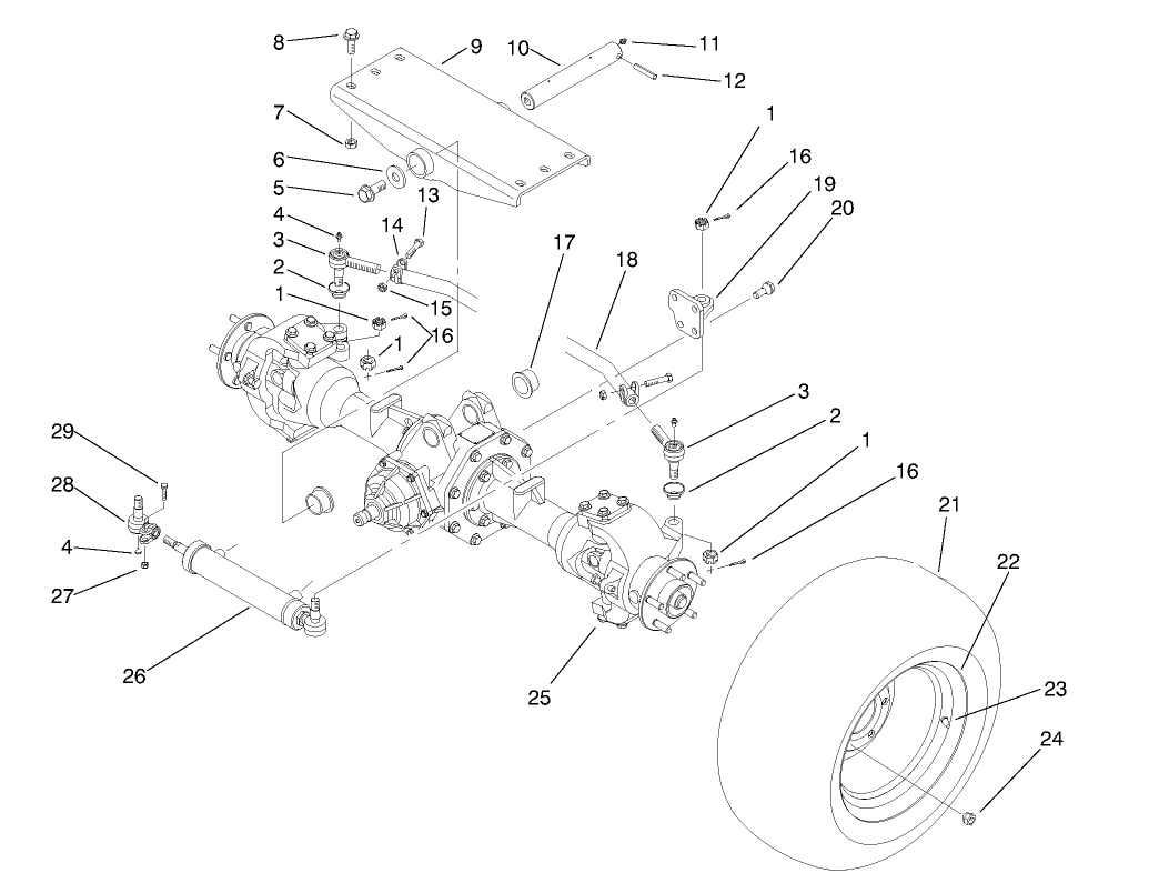 Rear Axle Assembly (model No. 30302)