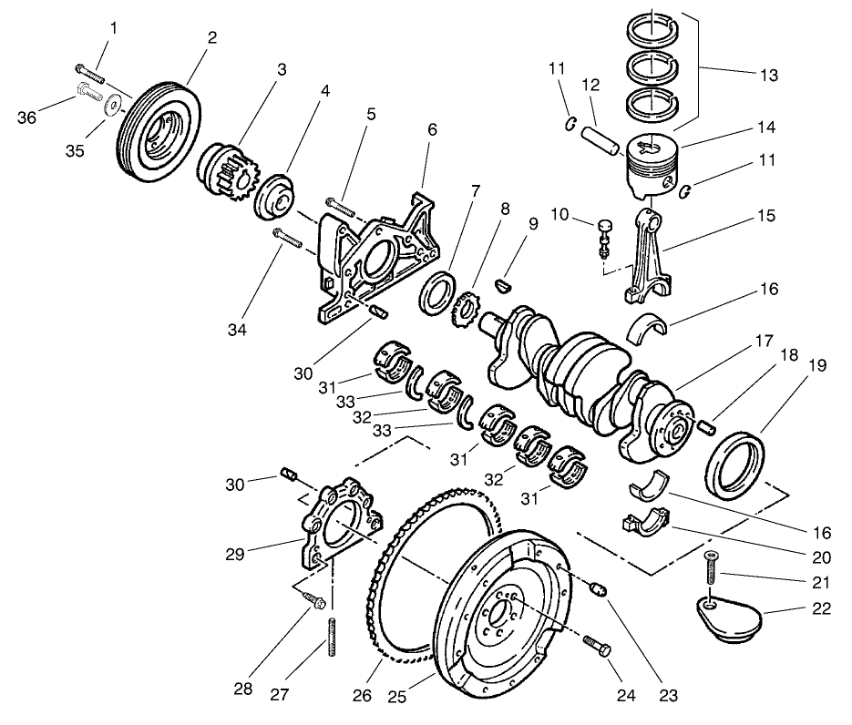 Piston and Crankshaft Assembly