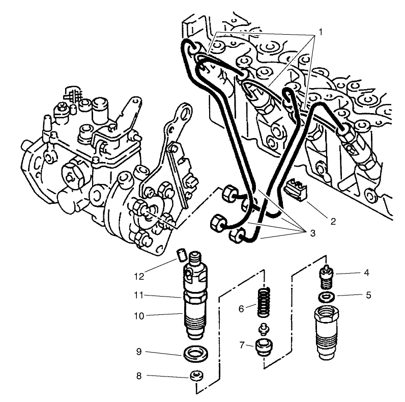 Fuel Injector and Plumbing Assembly