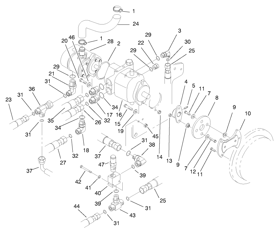 Hydraulic Pump & Hydrostat Assembly