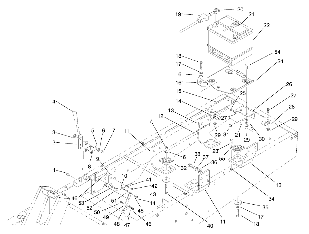 Battery & Engine Mount Assembly