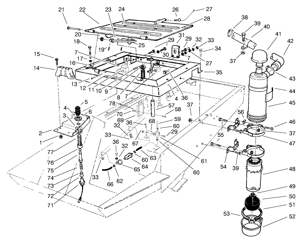 Seat Frae & Air Cleaner Assembly (continued)