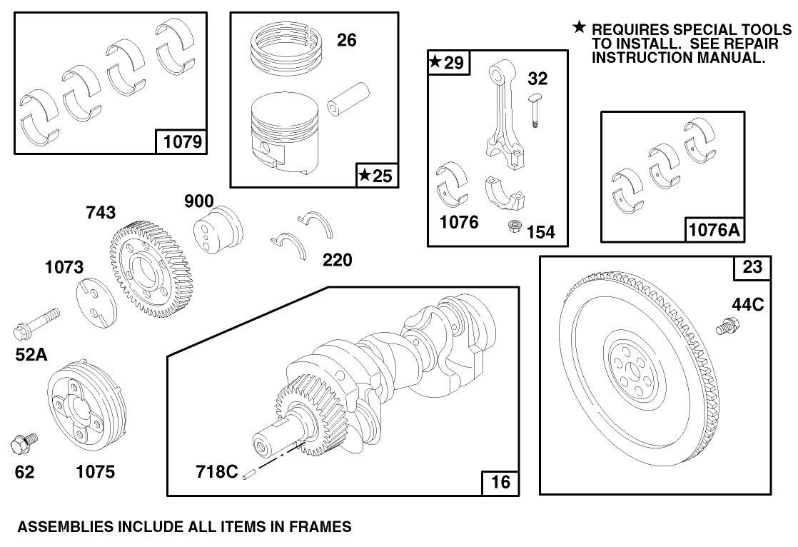Engine Assembly Model 580447 Type 0112-A1 (continued)