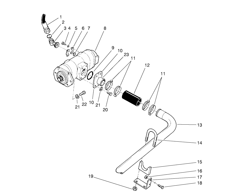 Hydraulic Pump Installation Assembly
