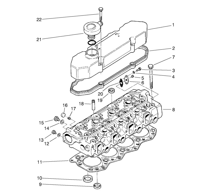 Rocker Cover & Cylinder Head Assembly