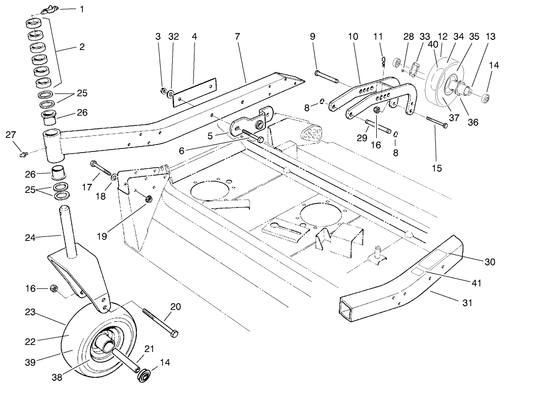Center Deck Model No. 30592 Carrier Frame Assembly