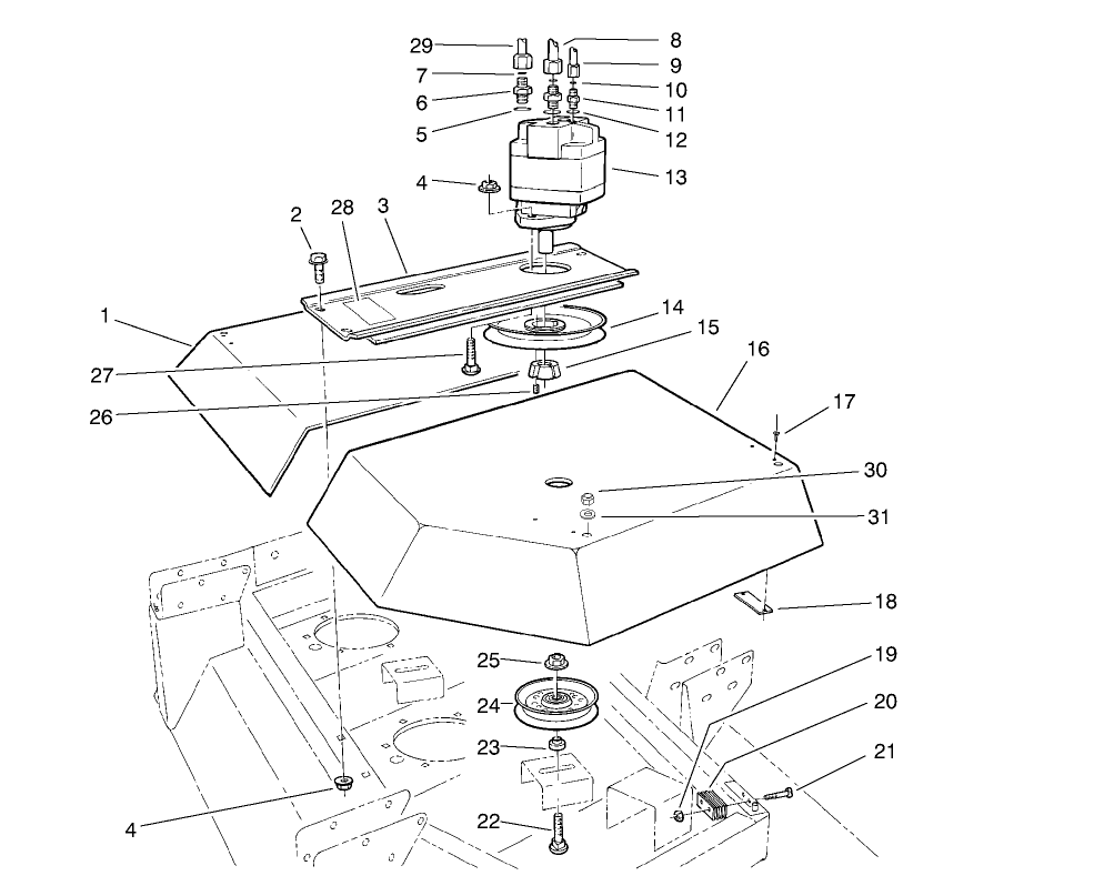 Wing Deck Model No. 30591 L.h. & 30593 R.h. Drive Assembly