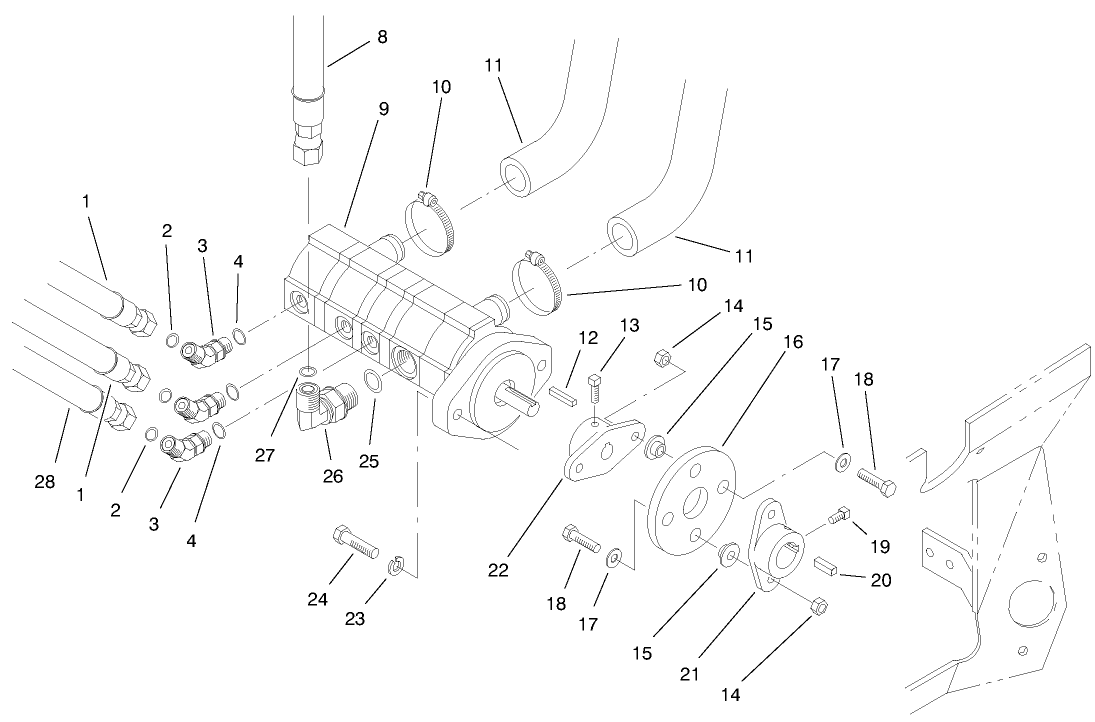 Hydraulic Pump Installation Assembly