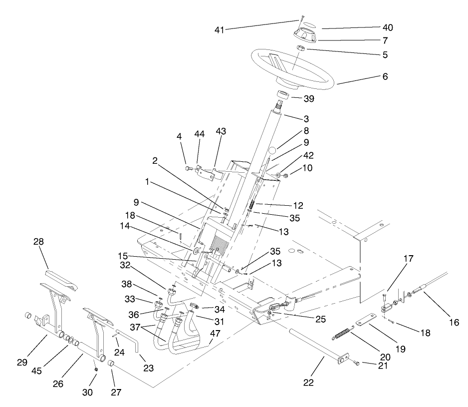Power Steering & Brake Pedal Assembly