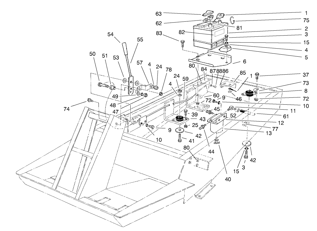 Battery & Engine Mount Assembly