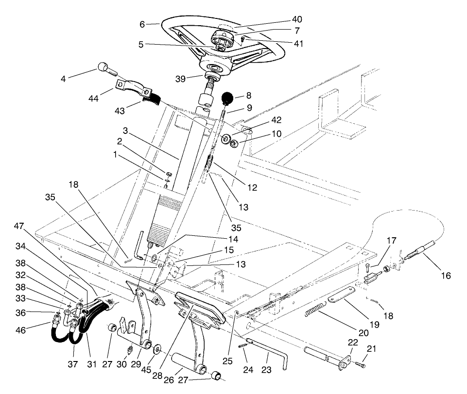 Power Steering & Brake Pedal Assembly