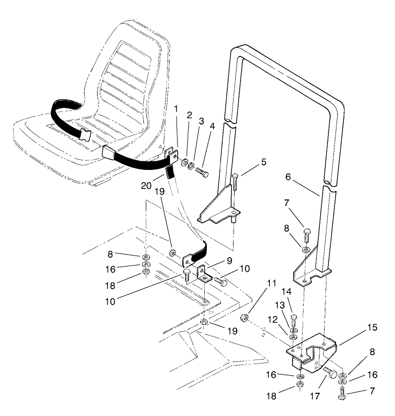 Roll Over Protection System (r.o.p.s.) Assembly