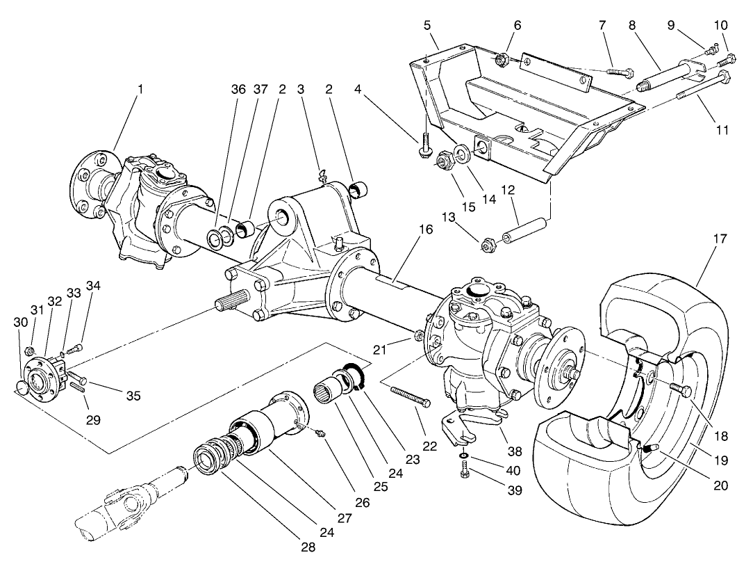 Rear Axle Installation Assembly