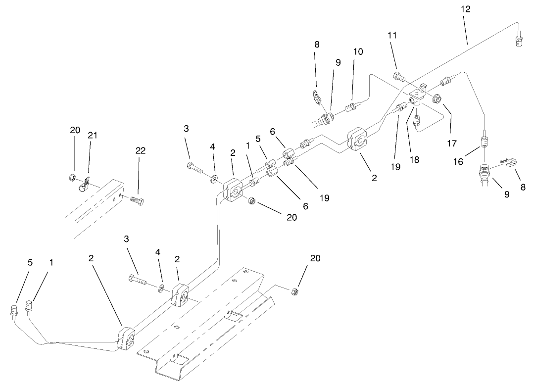 Hydraulic Brake Line Routing Assembly