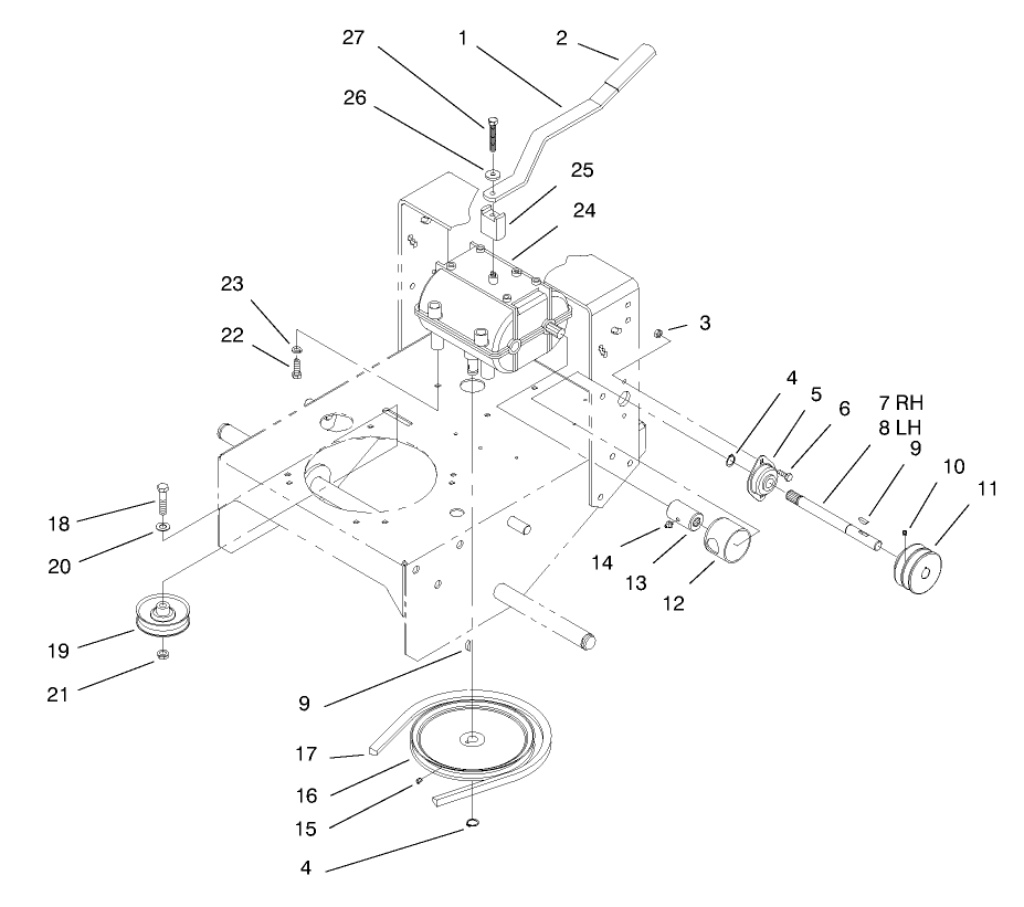 Transmission And Idler Pulley Assembly