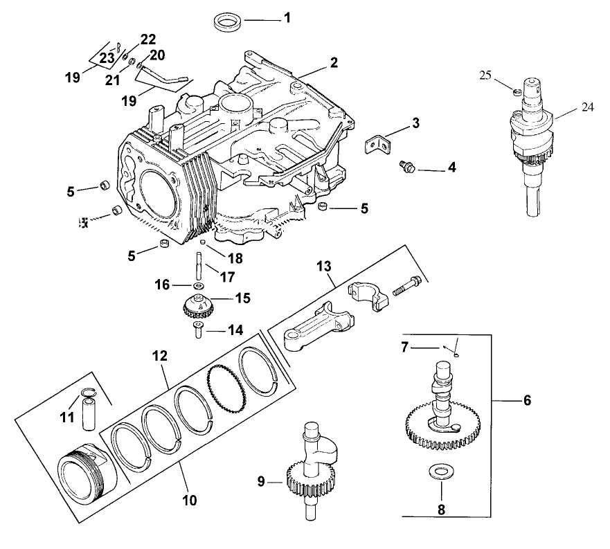 Crankcase-Engine Kohler Model No. Cv131 Spec 21524