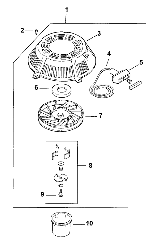 Starter System-Engine Kohler Model No. Cv131 Spec 21524
