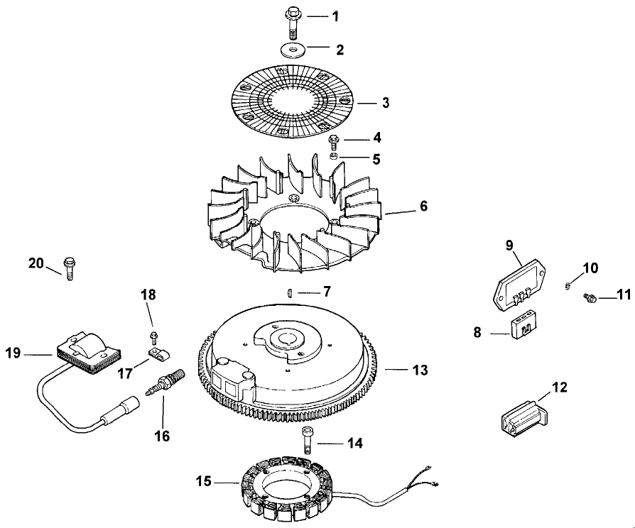 Ignition/electrical-Engine Kohler Model No. C15s Spec 41561