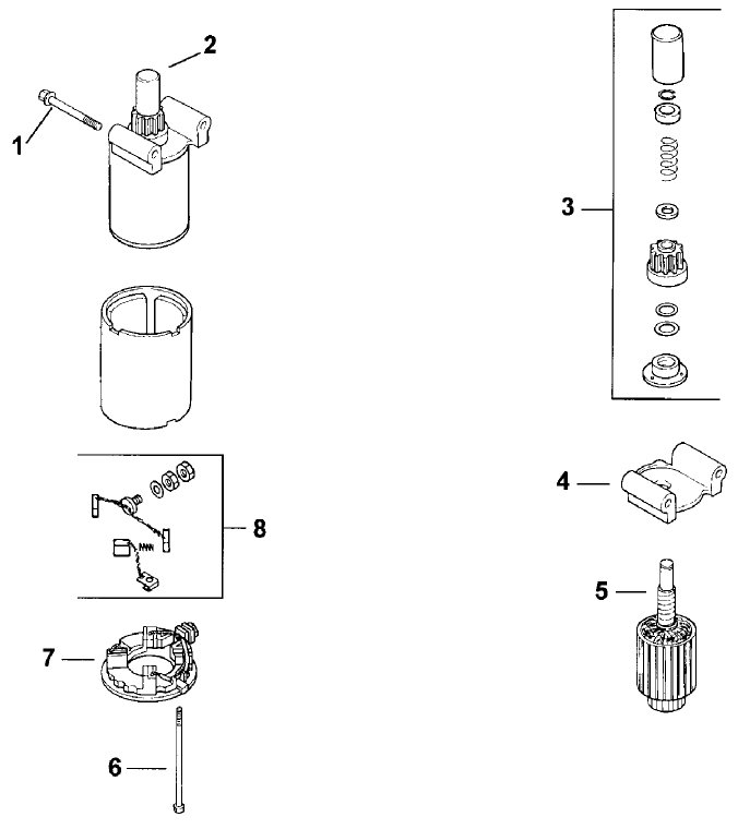Starter System-Engine Kohler Model No. C15s Spec 41561