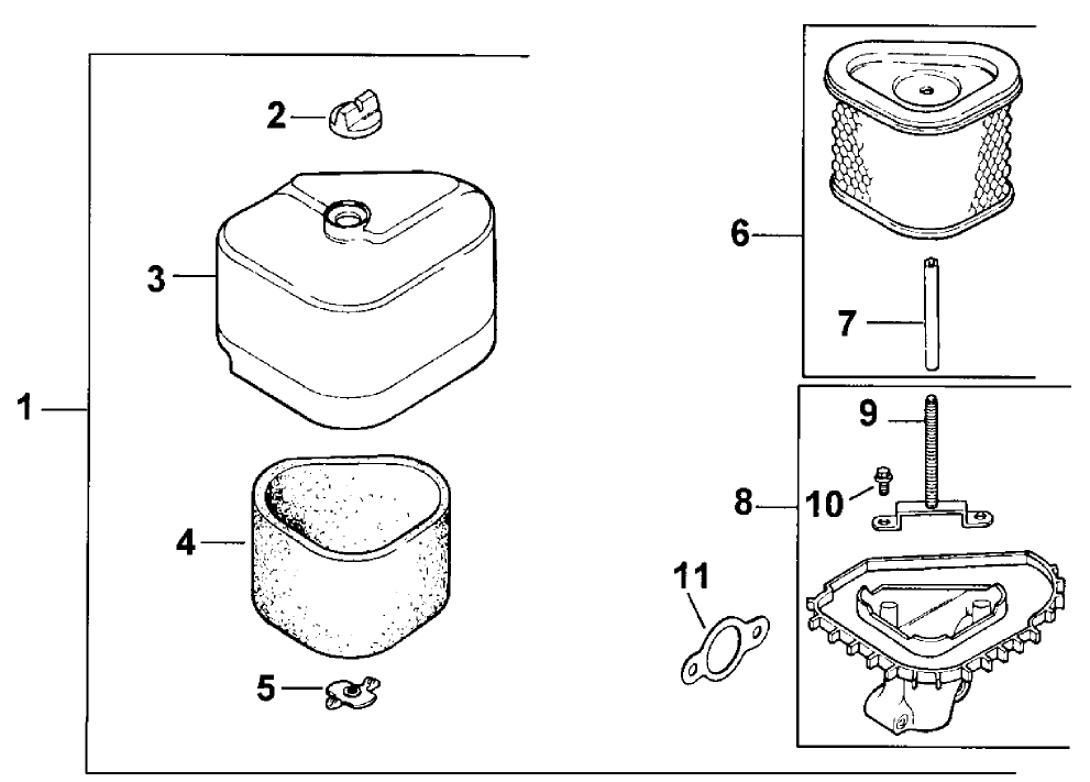 Air Cleaner-Engine Kohler Model No. C15s Spec 41561