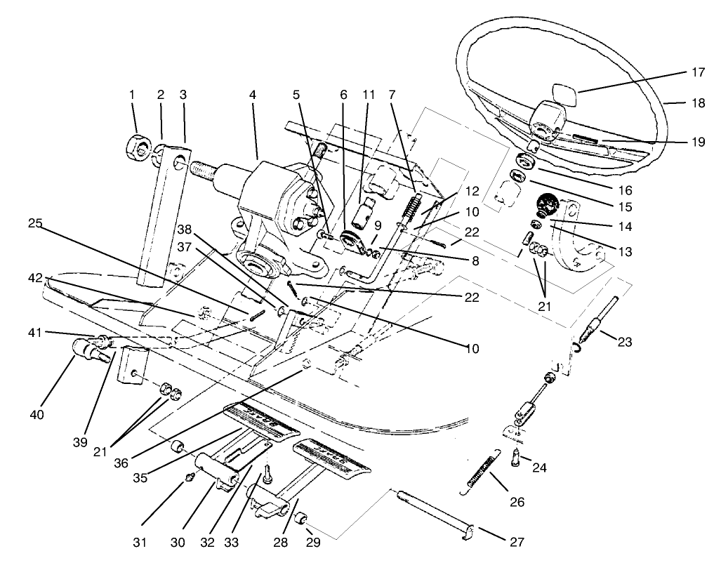 Pedals & Steering Wheel Assembly