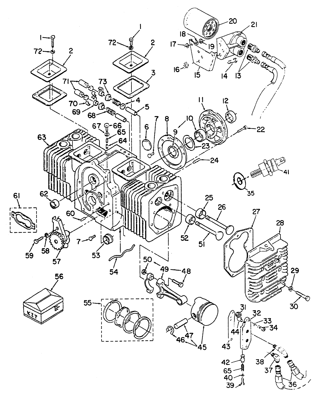Cylinder Block Assy. Onan P220g Type I/10808h