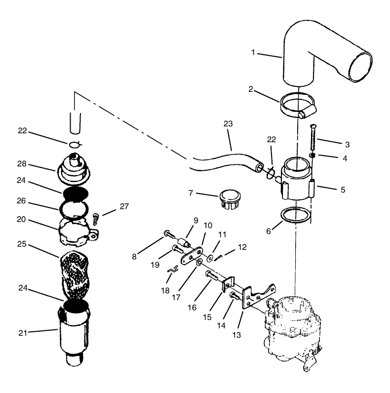 Air Cleaner & Choke - Onan P220g Type I/10808h