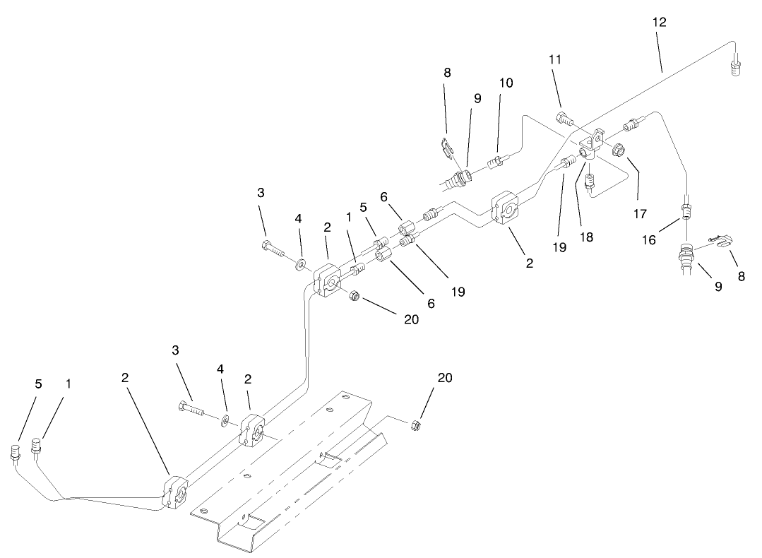 Hydraulic Brake Line Routing Assembly