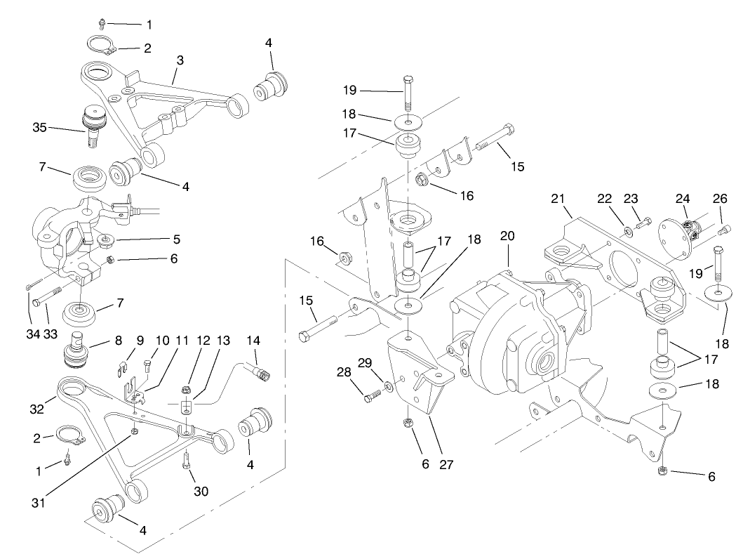 Front Suspension Control Arm Assembly