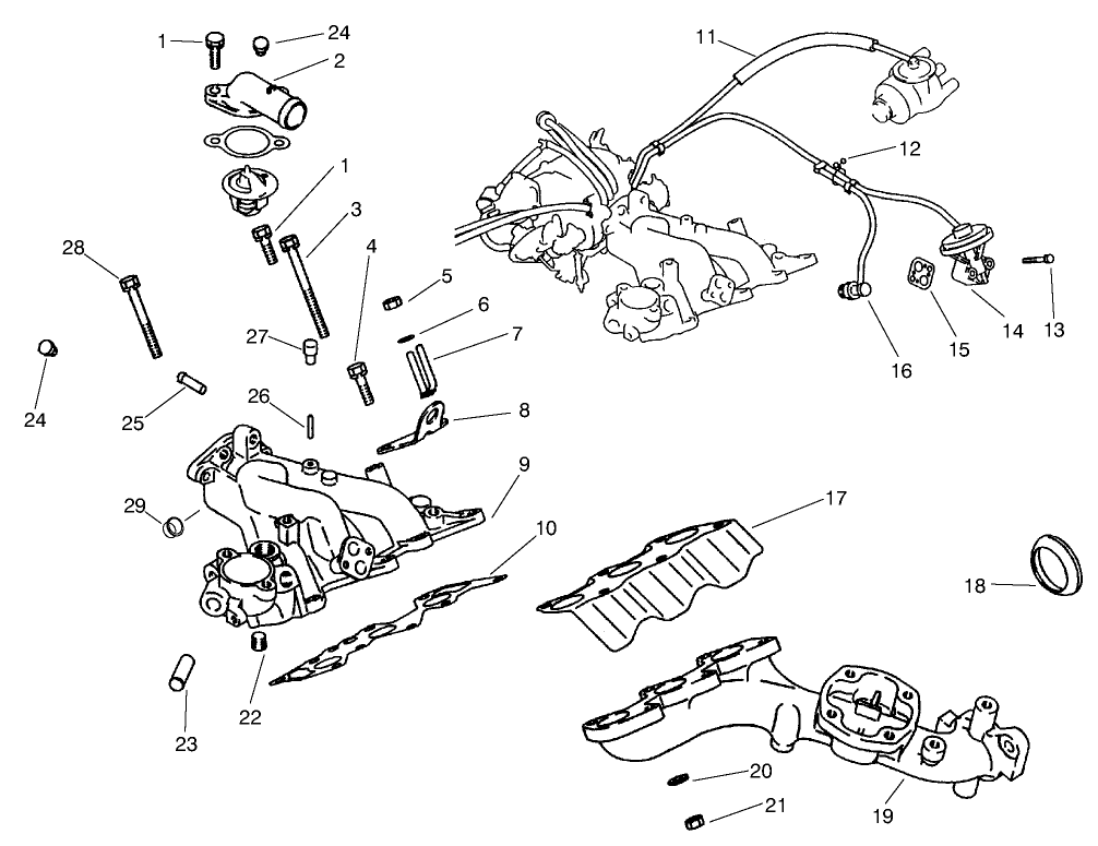 Exhaust & Intake Manifold Assembly