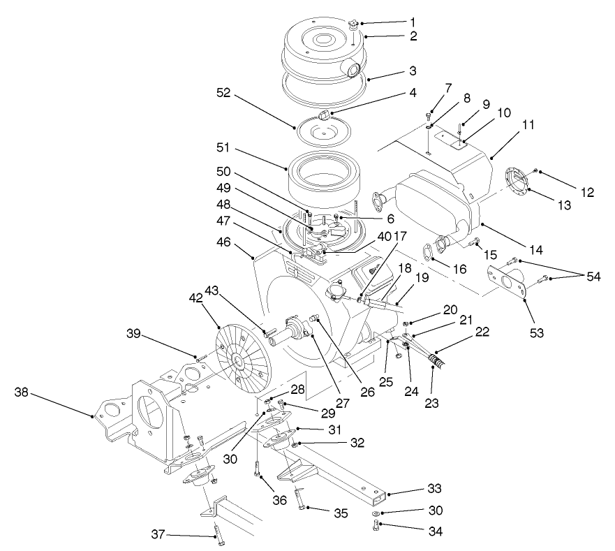 ENGINE & MUFFLER ASSEMBLY