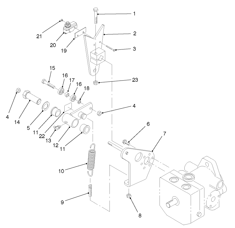 PUMP CONTROL LEVER ASSEMBLY