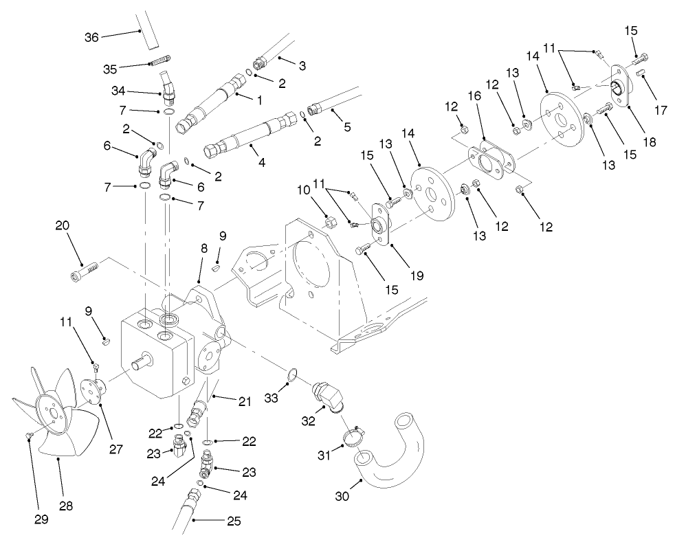 HYDRAULIC PUMP INSTALLATION ASSEMBLY