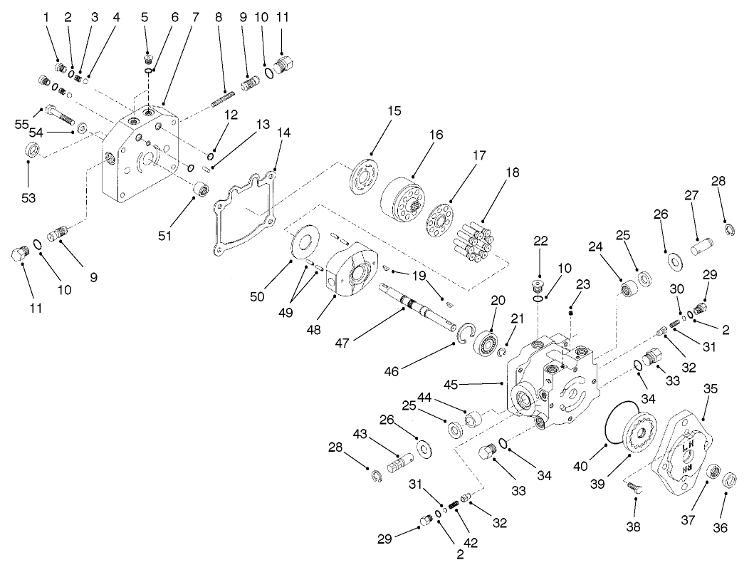 HYDRAULIC PUMP ASSEMBLY NO. 95-5842
