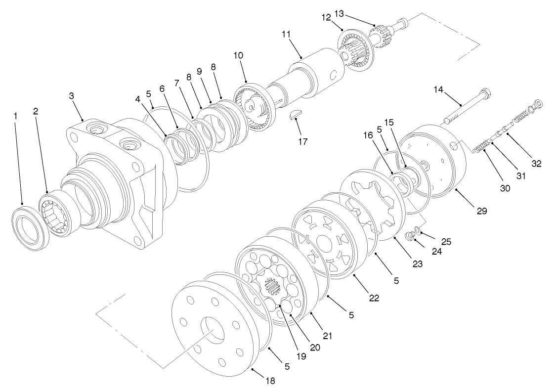 RIGHT REAR HYDRAULIC MOTOR ASSEMBLY NO. 75-9840