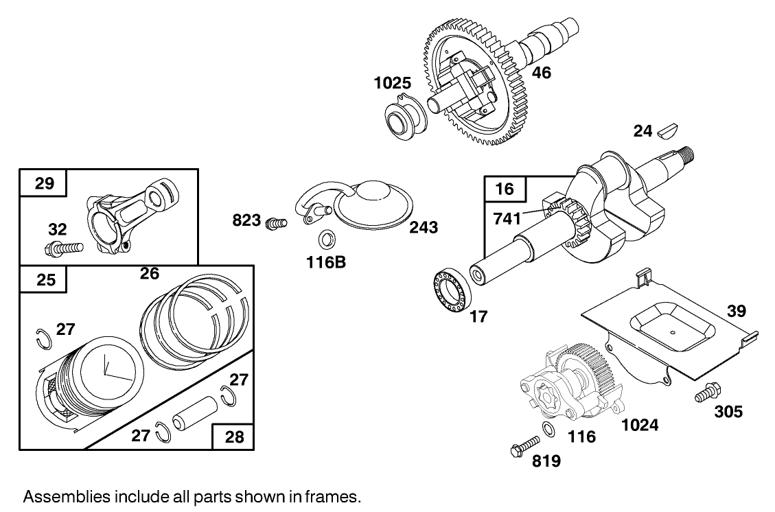 ENGINE BRIGGS & STRATTON MODEL 303447-0480-01