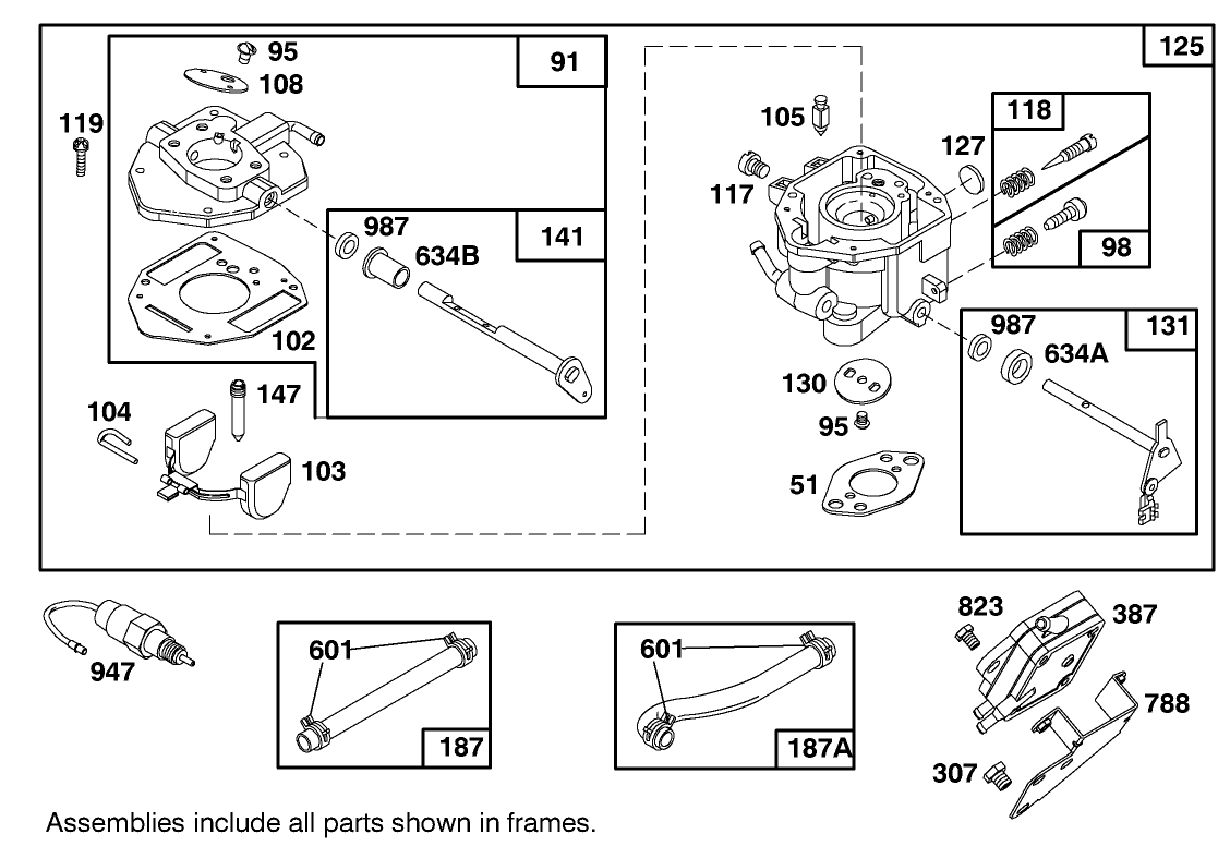 ENGINE BRIGGS & STRATTON MODEL 303447-0480-01