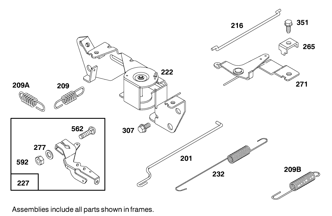 ENGINE BRIGGS & STRATTON MODEL 303447-0480-01