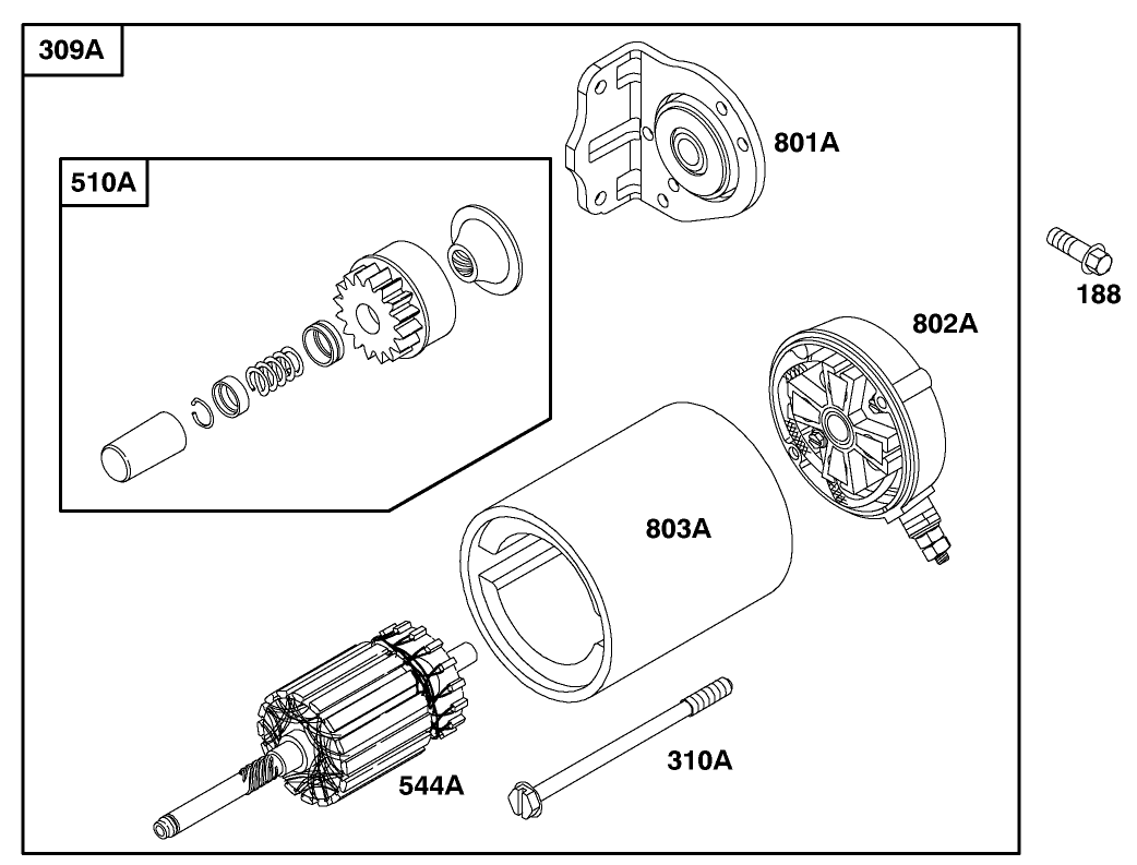 ENGINE BRIGGS & STRATTON MODEL 303447-0480-01