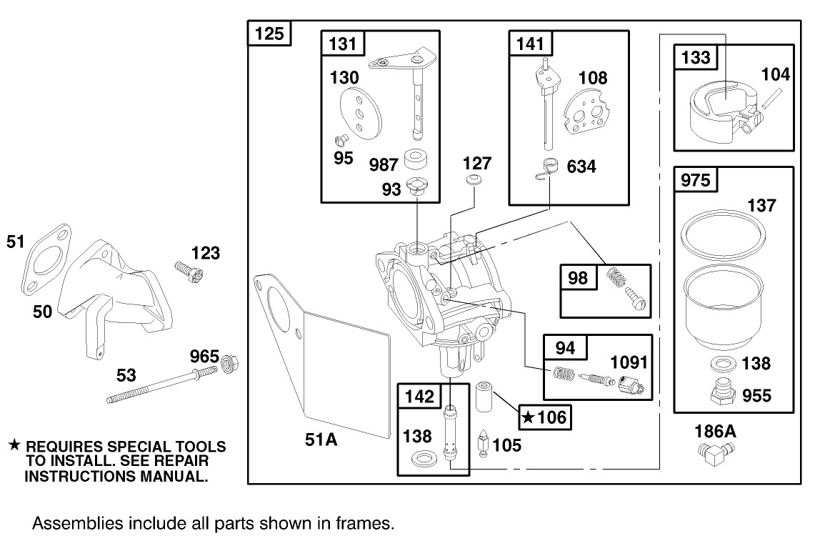 Engine Briggs & Stratton Model 192402-0645-A2 (model 60061 Only)
