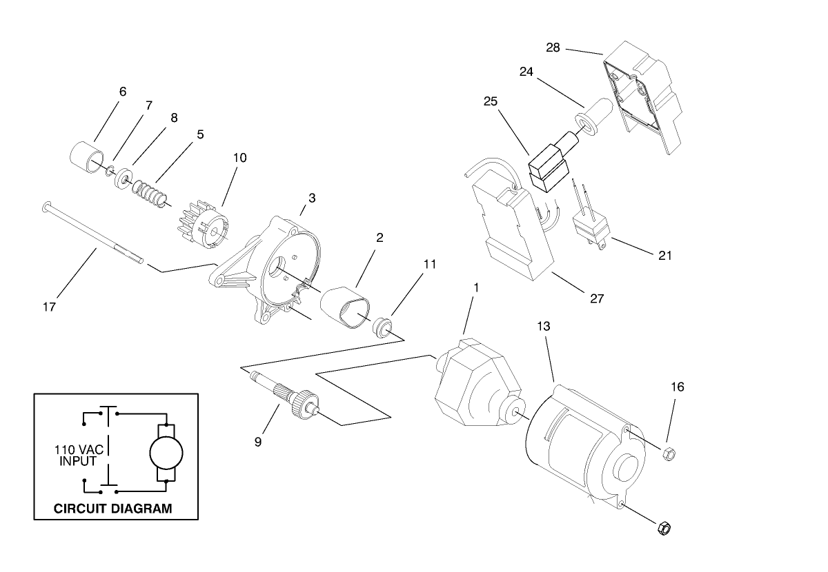 Starter Motor & Switch Housing