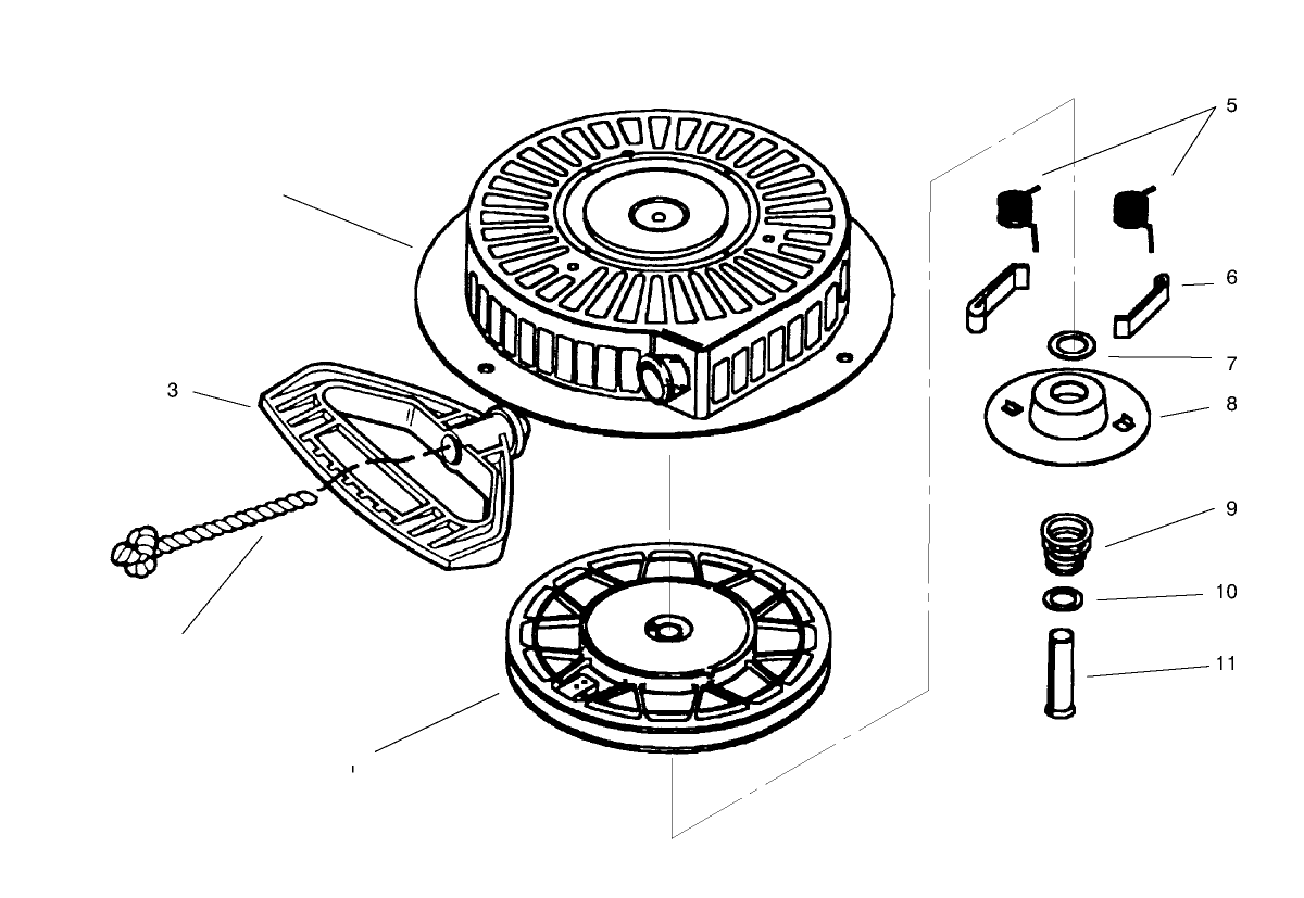 Recoil Starter Tecumseh #590733
