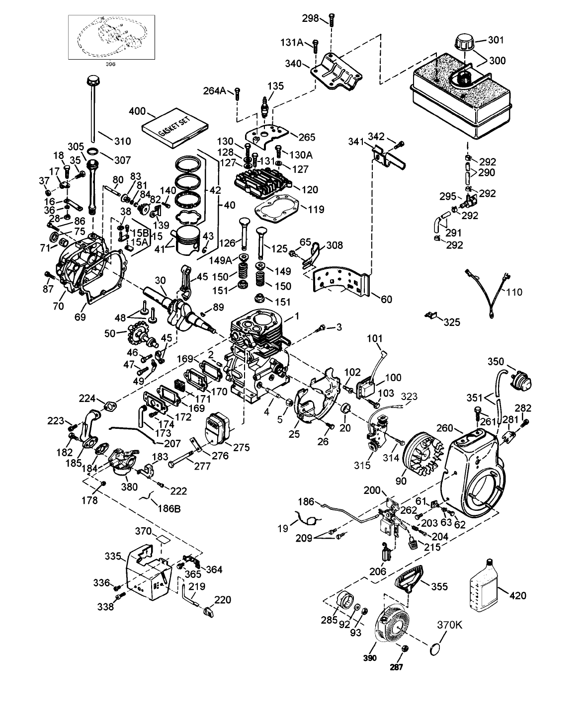 Tecumseh Engine Model Hmsk100-159227w
