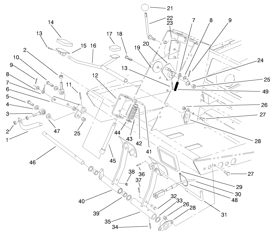 Traction & Brake Pedal Assembly