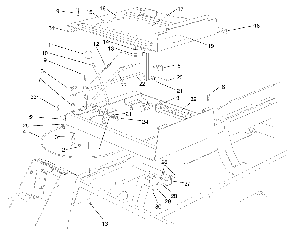 Seat Frame & Throttle Assembly (continued)
