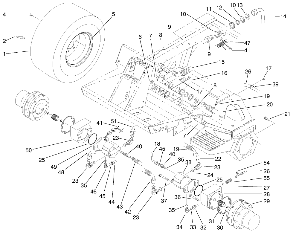 Front Hydraulic Drive & Brake Asm. (continued)
